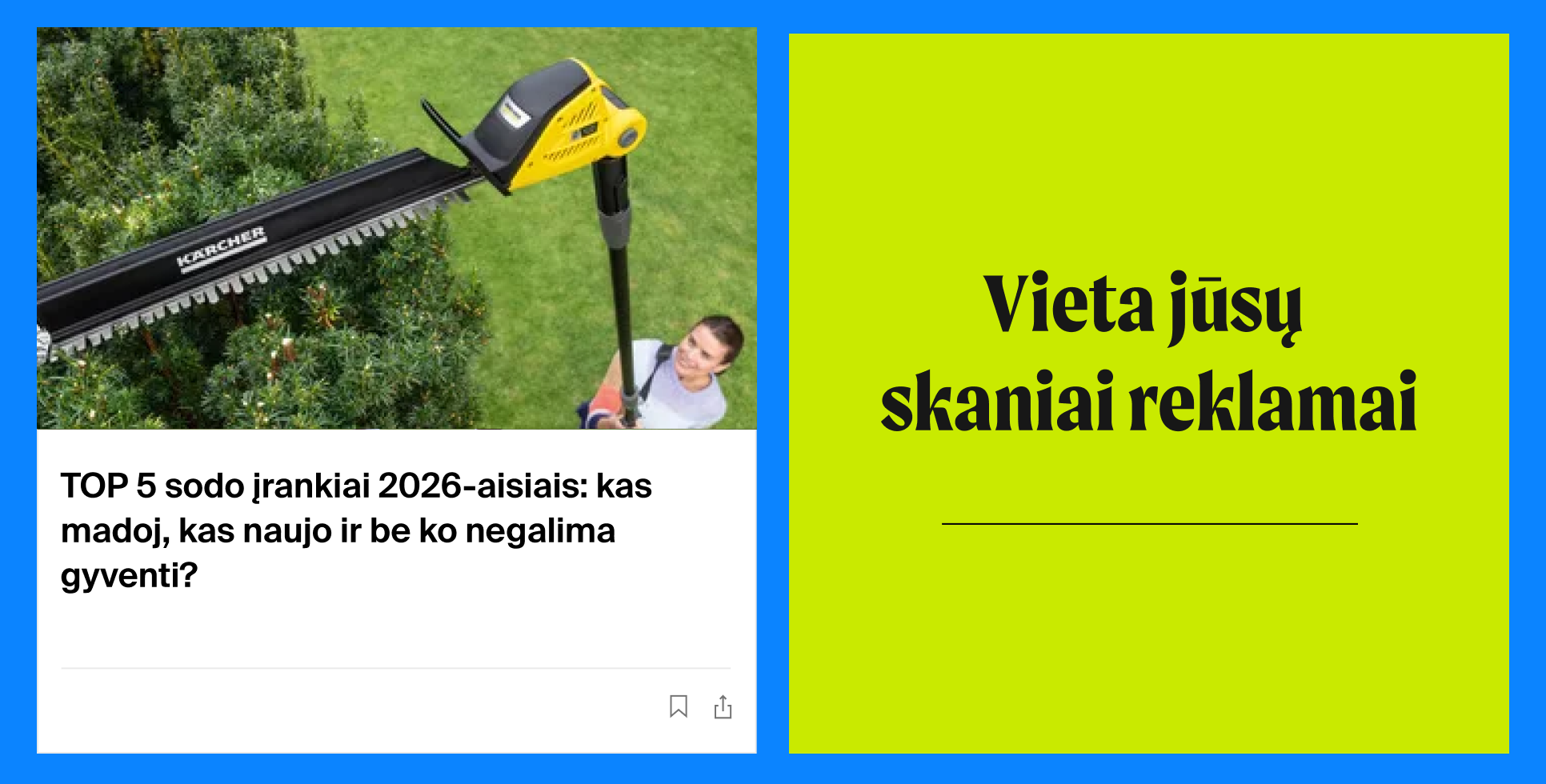 Dvynių blokas — straipsnis ir baneris